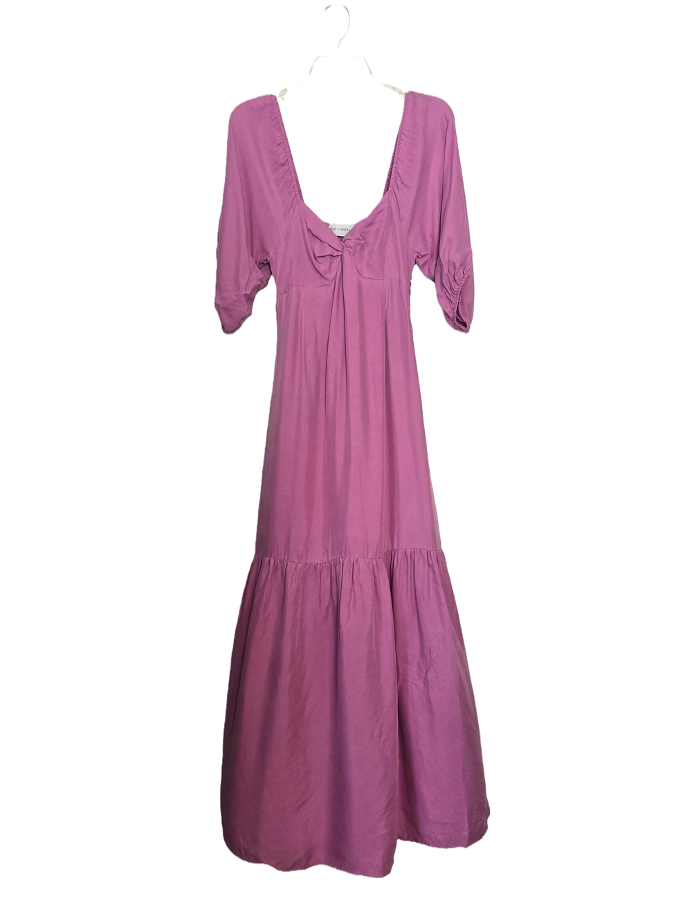 Self Contrast Snall Nwt Women’s Pink Maxi Dress with Deep V Back